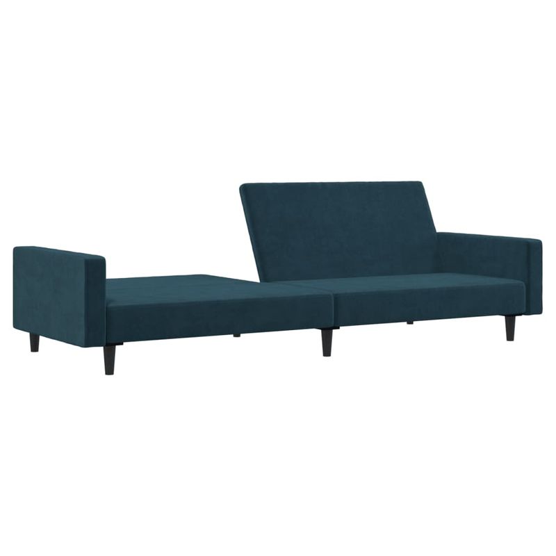 Casa si Gradina - Mobilier - Canapele si coltare - Canapele - Canapea extensibila cu 2 locuri, albastru, catifea - Infinity.ro