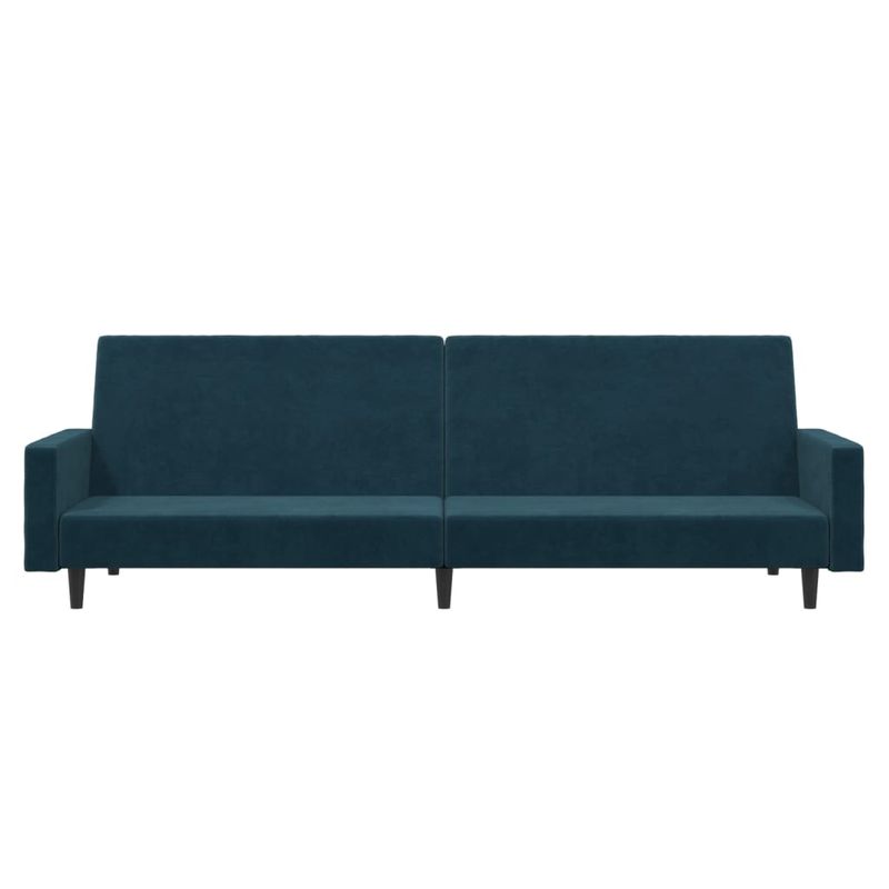 Casa si Gradina - Mobilier - Canapele si coltare - Canapele - Canapea extensibila cu 2 locuri, albastru, catifea - Infinity.ro