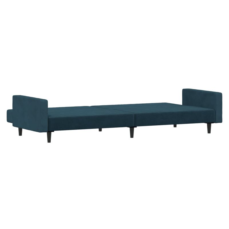 Casa si Gradina - Mobilier - Canapele si coltare - Canapele - Canapea extensibila cu 2 locuri, albastru, catifea - Infinity.ro