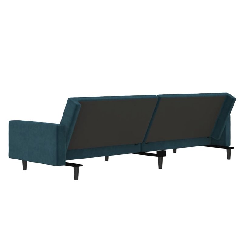 Casa si Gradina - Mobilier - Canapele si coltare - Canapele - Canapea extensibila cu 2 locuri, albastru, catifea - Infinity.ro