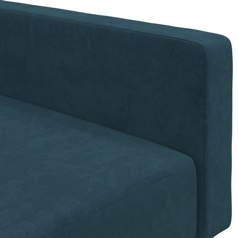 Casa si Gradina - Mobilier - Canapele si coltare - Canapele - Canapea extensibila cu 2 locuri, albastru, catifea - Infinity.ro