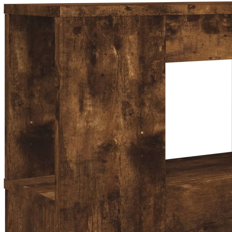 Casa si Gradina - Mobilier - Paturi si accesorii - Accesorii paturi - Tablie de pat cu LED, stejar fumuriu, 220x18,5x103,5 cm, lemn, mărime 200x103.5 cm - Infinity.ro