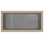 Casa si Gradina - Gradina si terasa - Mobilier exterior - Mese gradina - Masa laterala gradina, blat sticla, bej 58x27,5x55 cm poliratan - Infinity.ro