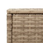 Casa si Gradina - Gradina si terasa - Mobilier exterior - Mese gradina - Masa laterala gradina, blat sticla, bej 58x27,5x55 cm poliratan - Infinity.ro