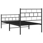 Casa si Gradina - Mobilier - Paturi si accesorii - Paturi - Cadru pat metalic cu tablii de cap/picioare, negru, 75x190 cm - Infinity.ro