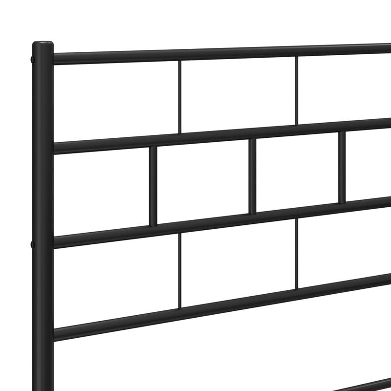 Casa si Gradina - Mobilier - Paturi si accesorii - Paturi - Cadru pat metalic cu tablii de cap/picioare, negru, 75x190 cm - Infinity.ro