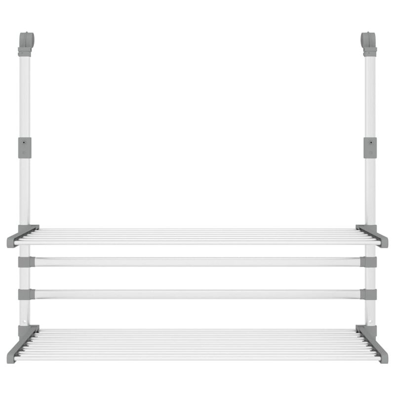 Market - Spalare si intretinere rufe - Uscatoare de rufe si accesorii - Suport de uscare pentru balcon 89x25x(60-95) cm aluminiu - Infinity.ro