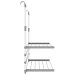 Market - Spalare si intretinere rufe - Uscatoare de rufe si accesorii - Suport de uscare pentru balcon 89x25x(60-95) cm aluminiu - Infinity.ro