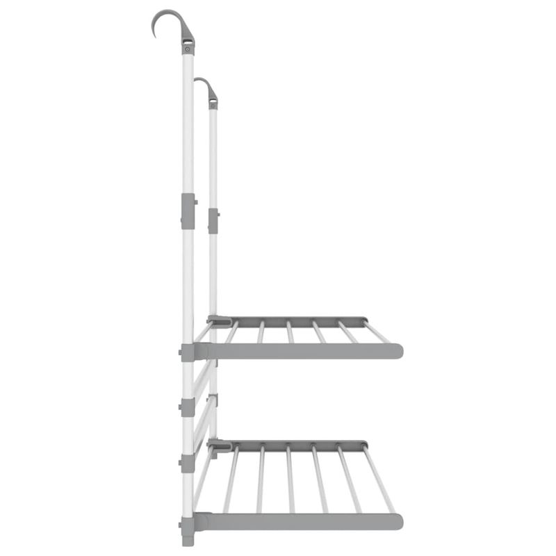 Market - Spalare si intretinere rufe - Uscatoare de rufe si accesorii - Suport de uscare pentru balcon 89x25x(60-95) cm aluminiu - Infinity.ro