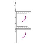 Market - Spalare si intretinere rufe - Uscatoare de rufe si accesorii - Suport de uscare pentru balcon 89x25x(60-95) cm aluminiu - Infinity.ro