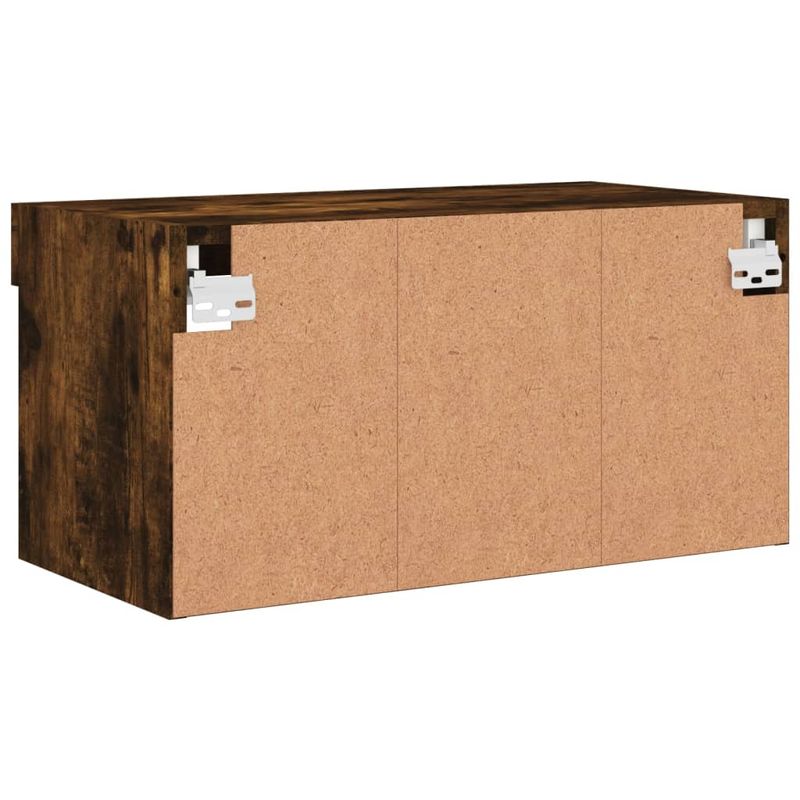 Casa si Gradina - Mobilier - Comode si corpuri - Comode - Comoda TV cu lumini LED, stejar fumuriu, 60x30x30 cm - Infinity.ro