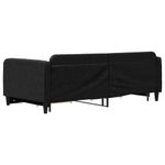Casa si Gradina - Mobilier - Paturi si accesorii - Paturi - Pat de zi cu extensie si sertare, negru, 100x200 cm, textil - Infinity.ro