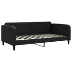 Casa si Gradina - Mobilier - Paturi si accesorii - Paturi - Pat de zi cu extensie si sertare, negru, 100x200 cm, textil - Infinity.ro