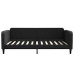 Casa si Gradina - Mobilier - Paturi si accesorii - Paturi - Pat de zi cu extensie si sertare, negru, 100x200 cm, textil - Infinity.ro