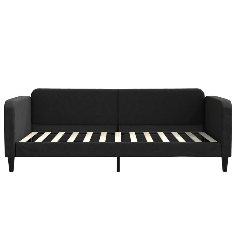 Casa si Gradina - Mobilier - Paturi si accesorii - Paturi - Pat de zi cu extensie si sertare, negru, 100x200 cm, textil - Infinity.ro