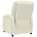 Ingrijire personala si Cosmetice - Sanatate si wellness - Articole wellness - Fotolii de masaj - Fotoliu de masaj, alb crem, piele ecologica - Infinity.ro