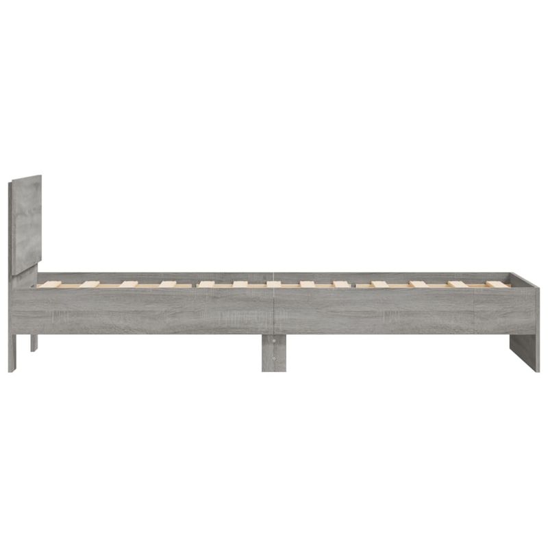 Casa si Gradina - Mobilier - Paturi si accesorii - Paturi - Cadru de pat cu tablie gri sonoma 75x190 cm lemn prelucrat - Infinity.ro