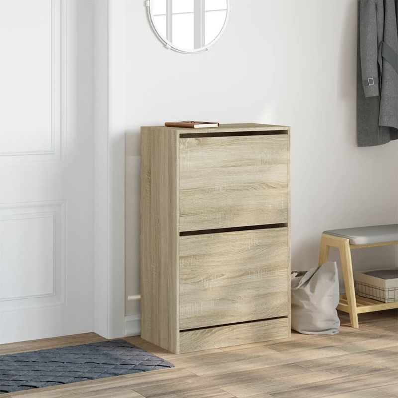 Casa si Gradina - Mobilier - Organizare si depozitare - Organizator incaltaminte - Pantofar, stejar sonoma, 60x34x96,5 cm, lemn compozit - Infinity.ro