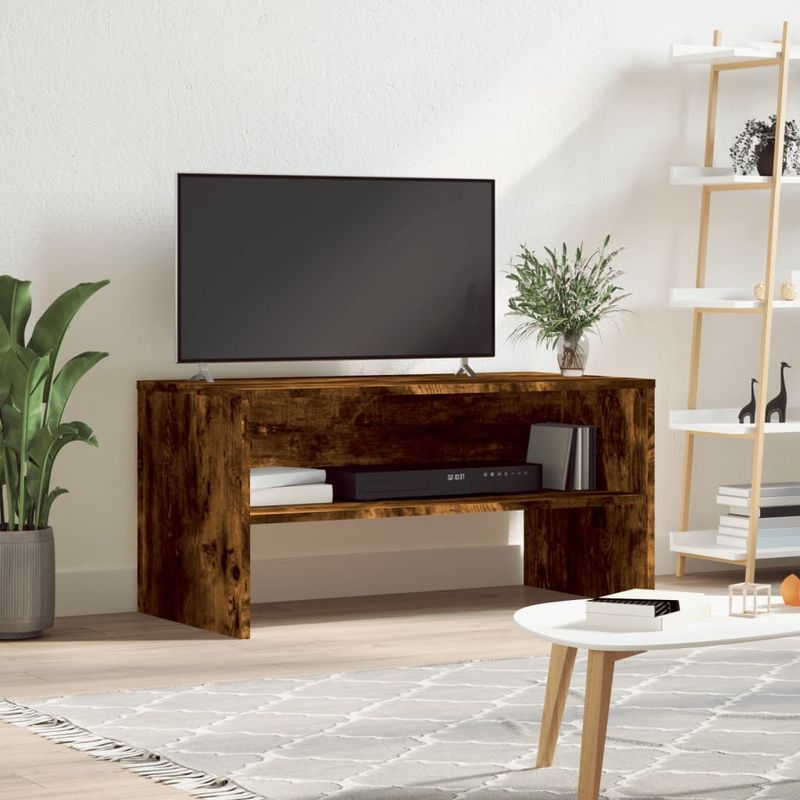 Casa si Gradina - Mobilier - Comode si corpuri - Comode - Comoda TV, stejar fumuriu, 80x40x40 cm, lemn prelucrat - Infinity.ro