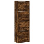 Casa si Gradina - Mobilier - Organizare si depozitare - Organizator incaltaminte - Pantofar cu 4 sertare rabatabile, stejar fumuriu, 60x34x187,5cm - Infinity.ro