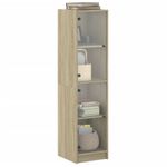 Casa si Gradina - Mobilier - Comode si corpuri - Corpuri bucatarie - Dulap inalt cu usi din sticla, stejar sonoma, 35x37x142 cm - Infinity.ro