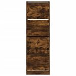 Casa si Gradina - Mobilier - Organizare si depozitare - Organizator incaltaminte - Pantofar cu 4 sertare rabatabile, stejar fumuriu, 60x34x187,5cm - Infinity.ro