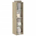 Casa si Gradina - Mobilier - Comode si corpuri - Corpuri bucatarie - Dulap inalt cu usi din sticla, stejar sonoma, 35x37x142 cm - Infinity.ro