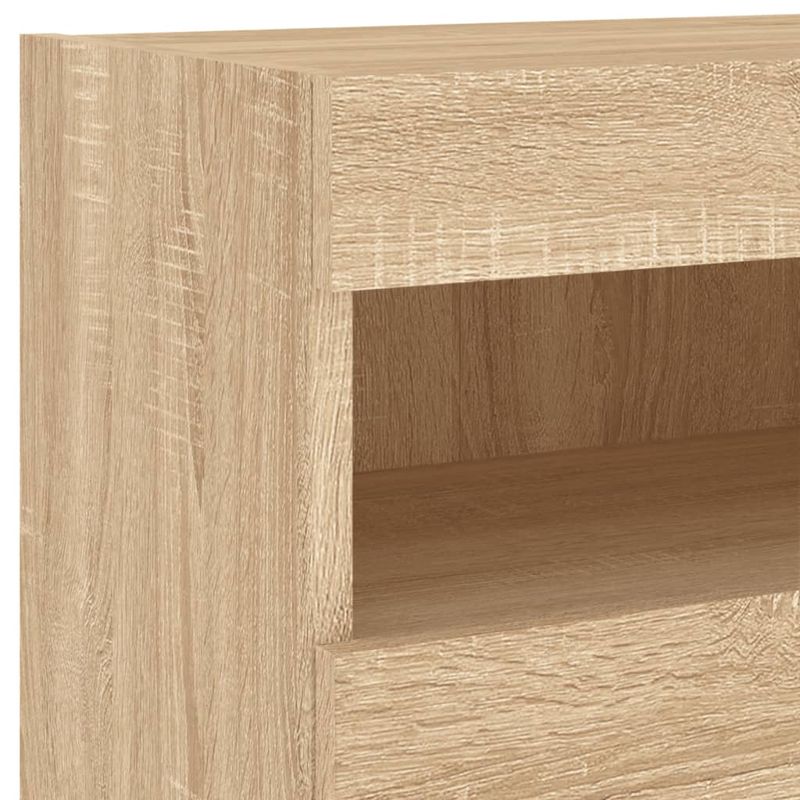 Casa si Gradina - Mobilier - Comode si corpuri - Comode - Unitati de perete TV cu LED-uri, 5 piese, stejar sonoma, lemn - Infinity.ro