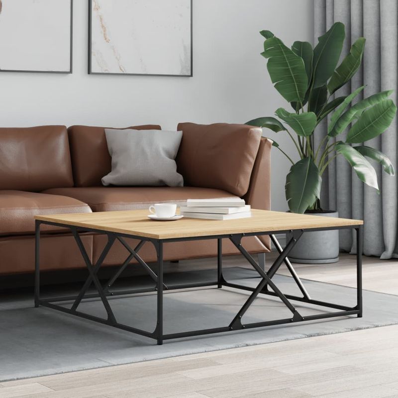 Casa si Gradina - Mobilier - Mese si birouri - Masute de cafea - Masuta de cafea stejar sonoma 100x100x40 cm lemn prelucrat - Infinity.ro