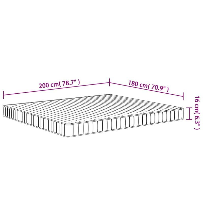 Casa si Gradina - Mobilier - Saltele si somiere - Saltele - Saltea din spuma, fermitate medie moale, 180x200 cm - Infinity.ro