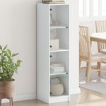 Casa si Gradina - Mobilier - Comode si corpuri - Comode - Dulap cu usi din sticla, alb, 35x37x142 cm - Infinity.ro