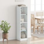 Casa si Gradina - Mobilier - Comode si corpuri - Comode - Dulap cu usi din sticla, alb, 35x37x142 cm - Infinity.ro