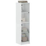 Casa si Gradina - Mobilier - Comode si corpuri - Comode - Dulap cu usi din sticla, alb, 35x37x142 cm - Infinity.ro