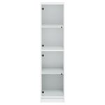 Casa si Gradina - Mobilier - Comode si corpuri - Comode - Dulap cu usi din sticla, alb, 35x37x142 cm - Infinity.ro