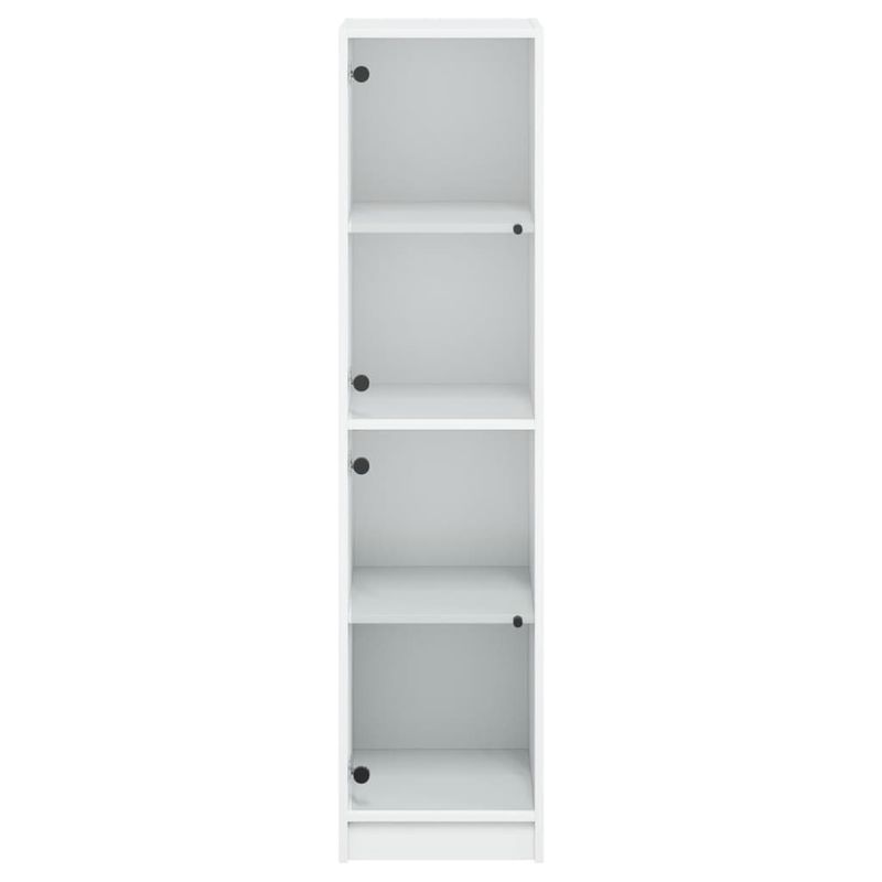 Casa si Gradina - Mobilier - Comode si corpuri - Comode - Dulap cu usi din sticla, alb, 35x37x142 cm - Infinity.ro