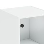 Casa si Gradina - Mobilier - Comode si corpuri - Comode - Dulap cu usi din sticla, alb, 35x37x142 cm - Infinity.ro