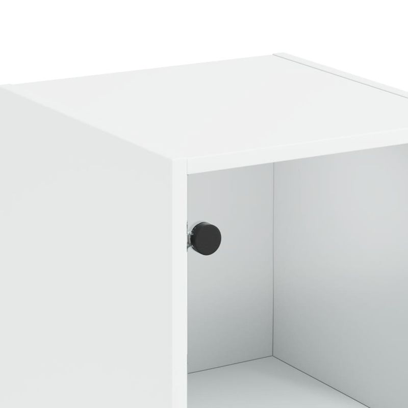 Casa si Gradina - Mobilier - Comode si corpuri - Comode - Dulap cu usi din sticla, alb, 35x37x142 cm - Infinity.ro