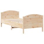 Casa si Gradina - Mobilier - Paturi si accesorii - Paturi - Cadru de pat cu tablie, 75x190 cm, lemn masiv de pin - Infinity.ro