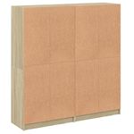Casa si Gradina - Mobilier - Biblioteci si rafturi - Biblioteci - Biblioteca cu usi stejar sonoma 136x37x142 cm lemn compozit - Infinity.ro
