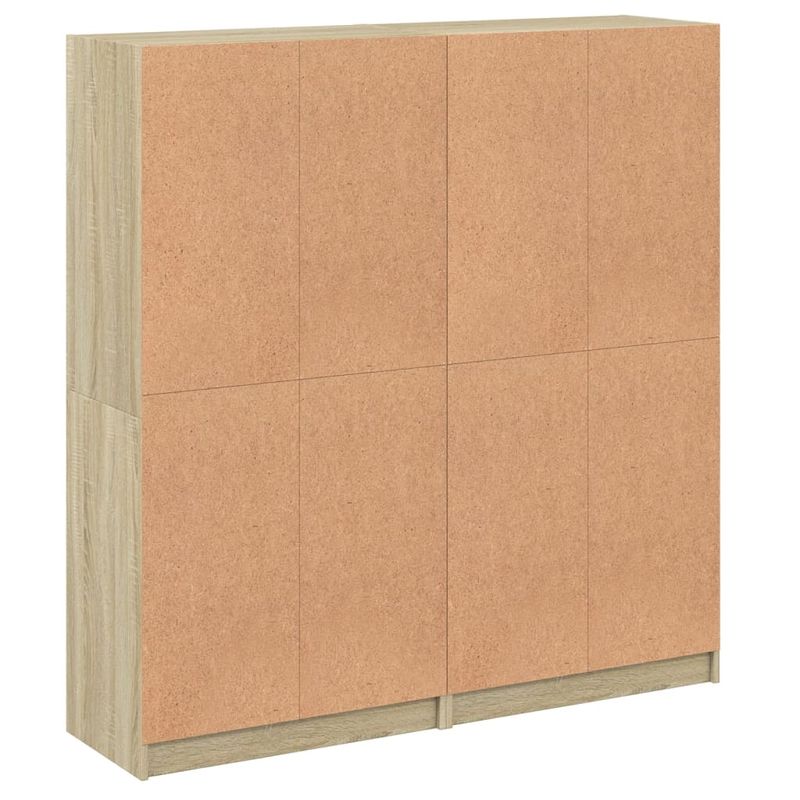 Casa si Gradina - Mobilier - Biblioteci si rafturi - Biblioteci - Biblioteca cu usi stejar sonoma 136x37x142 cm lemn compozit - Infinity.ro