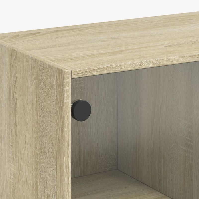 Casa si Gradina - Mobilier - Biblioteci si rafturi - Biblioteci - Biblioteca cu usi stejar sonoma 136x37x142 cm lemn compozit - Infinity.ro