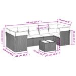 Casa si Gradina - Gradina si terasa - Mobilier exterior - Seturi mobila gradina - Set mobilier de gradina cu perne, 8 piese, negru, poliratan - Infinity.ro