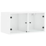 Casa si Gradina - Mobilier - Dulapuri si sifoniere - Dulapuri - Dulap de perete cu usi din sticla, alb, 68,5x37x35 cm - Infinity.ro