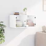 Casa si Gradina - Mobilier - Dulapuri si sifoniere - Dulapuri - Dulap de perete cu usi din sticla, alb, 68,5x37x35 cm - Infinity.ro