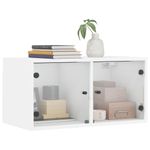 Casa si Gradina - Mobilier - Dulapuri si sifoniere - Dulapuri - Dulap de perete cu usi din sticla, alb, 68,5x37x35 cm - Infinity.ro