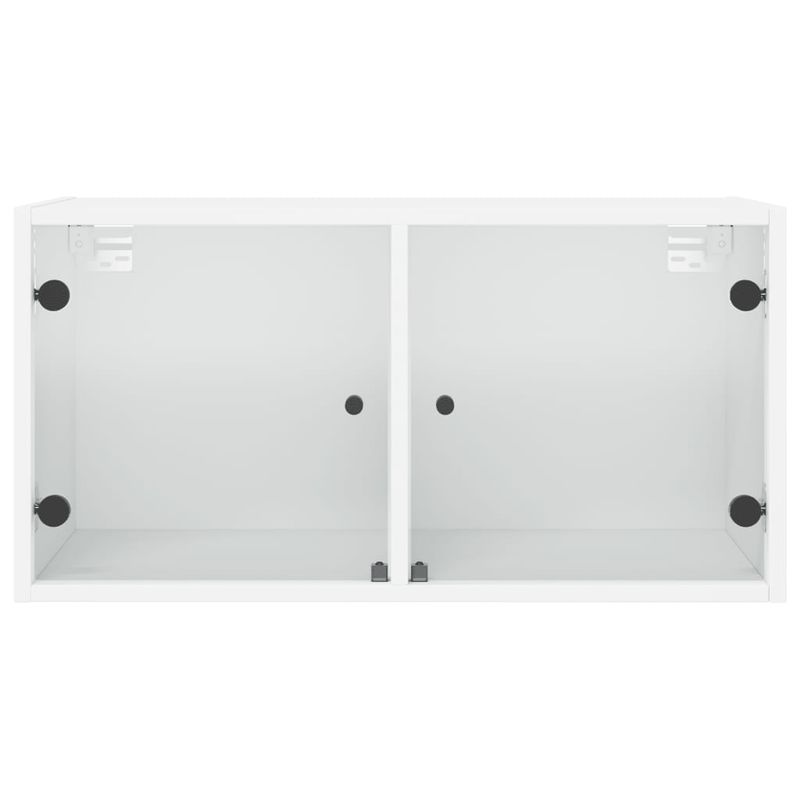 Casa si Gradina - Mobilier - Dulapuri si sifoniere - Dulapuri - Dulap de perete cu usi din sticla, alb, 68,5x37x35 cm - Infinity.ro