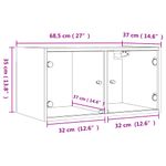 Casa si Gradina - Mobilier - Dulapuri si sifoniere - Dulapuri - Dulap de perete cu usi din sticla, alb, 68,5x37x35 cm - Infinity.ro