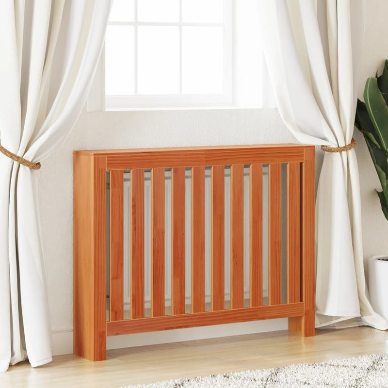 Casa si Gradina - Termice - Calorifere si accesorii - Accesorii calorifere - Masca pentru calorifer maro ceruit 108,5x19x84cm lemn masiv pin - Infinity.ro