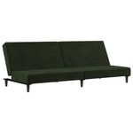 Casa si Gradina - Mobilier - Canapele si coltare - Canapele - Canapea extensibila cu 2 locuri, verde inchis, catifea - Infinity.ro