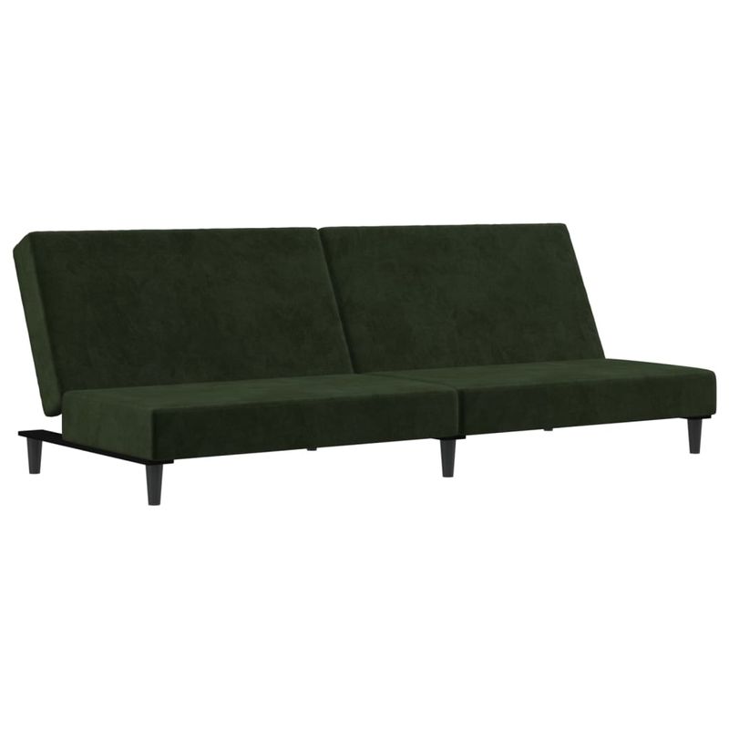 Casa si Gradina - Mobilier - Canapele si coltare - Canapele - Canapea extensibila cu 2 locuri, verde inchis, catifea - Infinity.ro